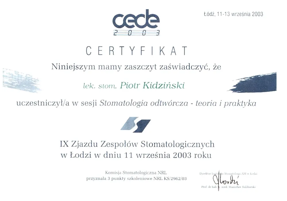Certyfikat 18a